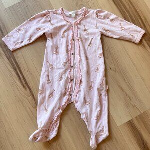 Kissy Kissy Pink Sophie la girafe Footie Pajamas 9 months